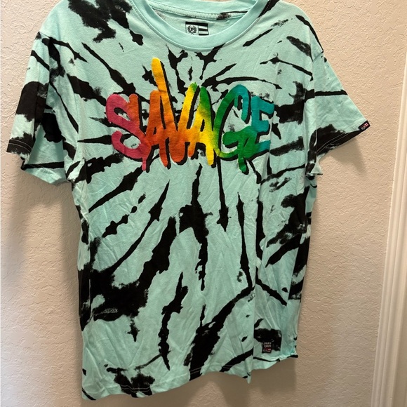 Vintage Phat Farm Aqua Tie Dye Savage T-Shirt size M - Picture 1 of 6